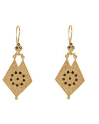 Ebru Jewelry - Vintage Style & Onyx Design Dangle Earrings - Lyst