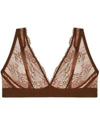 Journelle - Sapna Plunge Bralette Chocolat - Lyst