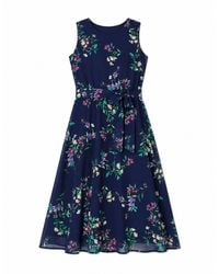 Yumi' - Floral Print Midi Skater Dress - Lyst