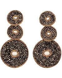 Crystals and Co - Large Diamond Three Drop Earrings - Lyst