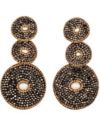 Crystals and Co - Large Diamond Three Drop Earrings - Lyst