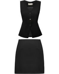 ALINA CERNĂTESCU - Safira Classic Vest And Mini Skirt Matching Set - Lyst