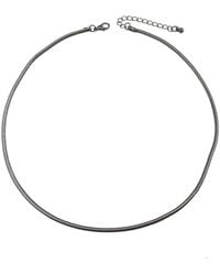Bellus Domina - Rhodium Plated Sterling Snake Chain Necklace - Lyst