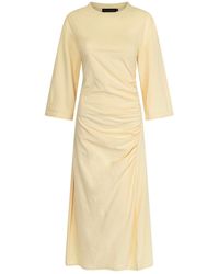 Rave on Trend - Ruched Cotton T-Shirt Dress - Lyst