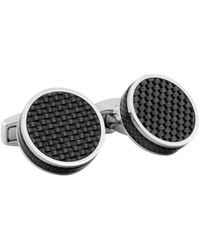 Tateossian - Carbon Tablet Cufflinks With Palladium Plated & Carbon Fibre - Lyst
