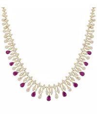 LÁTELITA London - Duchess Ruby Statement Necklace - Lyst