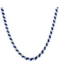 LÁTELITA London - Viscountess Statement Tennis Necklace Sapphire - Lyst