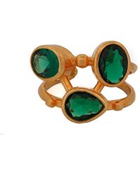 Ebru Jewelry - Cleopatra Jade & Gold Adjustable Ring - Lyst