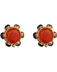 Bounkit - Harriet Studs Carnelian Clip On - Lyst