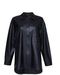 Audrey Vallens - Phoenix Oversize Leather Shirt - Lyst
