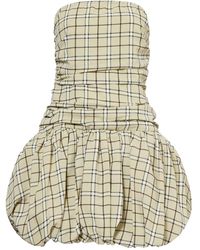 Amy Lynn - Dionne Check Tartan Puffball Mini Dress - Lyst