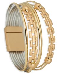 Saachi - Chain & Cord Leather Bracelet - Lyst