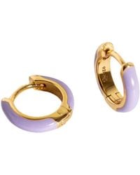Claire Hill Designs - Enamel Huggie Earrings - Lyst