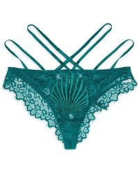 Empress Mimi - Venus Lace Ouvert Panty With Shell Detail - Lyst