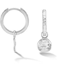 Dower & Hall - Hammered Disc Nomad Hoops - Lyst
