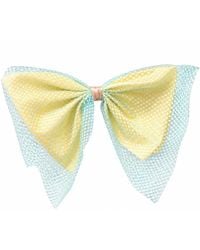 Miro Misljen - Neutrals Silk Bow Headpiece - Lyst