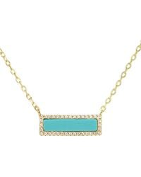 KAMARIA - Reflection Bar Necklace With Crystals - Lyst