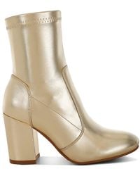 Rag & Co - Tirana Metallic Pleather Sock Boots - Lyst