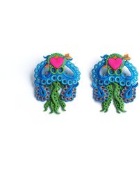 Nana Watanabe - Arrow & Octopus Embroidery Earrings - Lyst