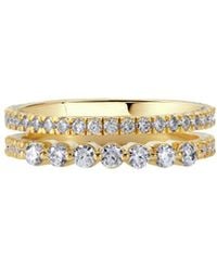 BLOOMTINE | Earth Angel HQ - Illuminess Premium Vermeil Moissanite Combi Ring - Lyst
