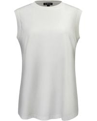 Smart and Joy - Sleeveless Cotton Blend Tank Top - Lyst