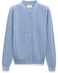 Peraluna - Zoey Embossed Knit Cardigan - Lyst