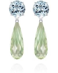 Augustine Jewels - Amethyst & Aquamarine Drop Earrings - Lyst