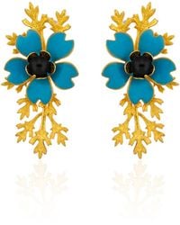 Milou Jewelry - Flower Earrings With Branches - Lyst
