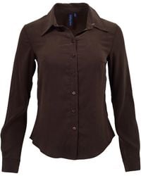 lords of harlech - Sutton Brownie Stretch Silk Long-Sleeve Shirt - Lyst
