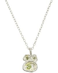 Claire Hill Designs - Peridot Lichen Pendant Necklace - Lyst