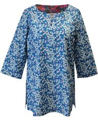 Lime Tree Design - Mitsi Tunic Top Made With Liberty Fabric - Lyst