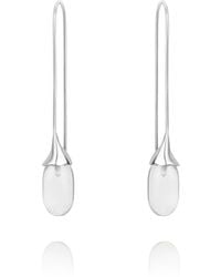 MOUNIR LONDON - Neutrals Long Rock Crystal Capsule Earrings - Lyst