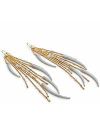 Adha Zelma - Cahser Wave Dentalium Shell Chandelier Earrings - Lyst