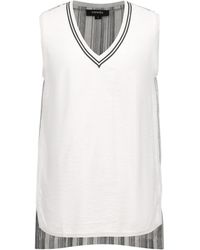 Smart and Joy - Long V-Neckline Bi-Material Top - Lyst