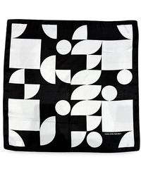London Atelier Byproduct - Geometric Print Square Silk Scarf - Lyst