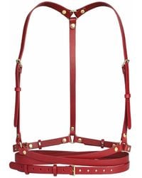 Haute Cuir - Slim Double Belt Leather Harness - Lyst