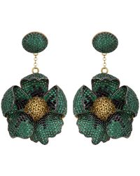 LÁTELITA London - Poppy Flower Drop Earrings Emerald - Lyst