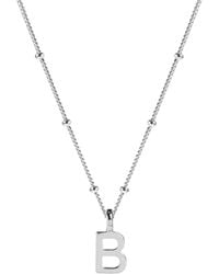 Muru - Letter Necklace With Bead Chain - Lyst