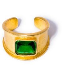 Kybele Studio - Jade Gemstone Signet Ring - Lyst