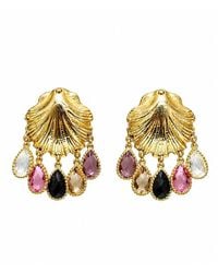 Eyeconic by Samar Ajram - Golden Shell Earrings - Lyst