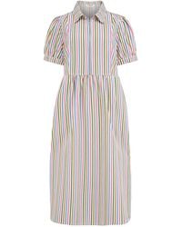 Sugarhill - Gillian Midi Smock Dress Multi, Colourful Canvas Stripe - Lyst