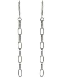 Edge Only - Oval Link Drop Earrings Sterling - Lyst
