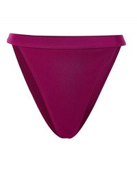 TOPAZ SWIM Kora High Waisted Bikini Bottom Fuchsia - Purple