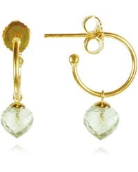 MOUNIR LONDON - Small Amethyst Hoop Earrings - Lyst