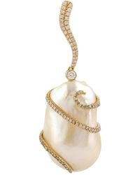 Artisan - 18K Diamond & Baroque Pearl Chinese Pendant - Lyst