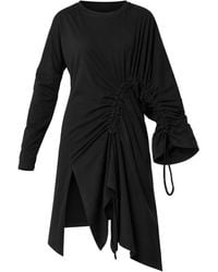Metamorph - Neutrals Asymmetric Cotton Tunic With Adjustable Drawstring Details - Lyst