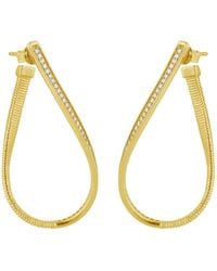 Artisan - 14K Diamond Long Drop Earrings - Lyst