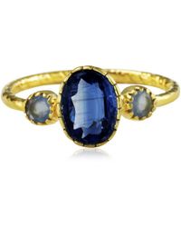 Isla Silver - Kyanite & Chalcedony Ring - Lyst