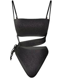 Mahogany Coast Swim - Amour Side-Tie Bandeau Swimsuit - Lyst