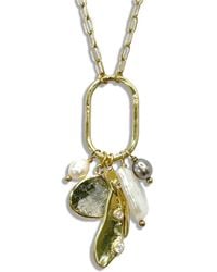 Rare Matters Jewelry - Radiance Charm Natural Biwa Pearl Smoky Quartz Necklace - Lyst